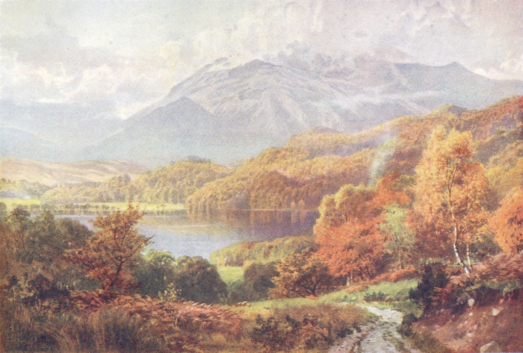 SCOTLAND. Loch Achray & Ben Venue, Perthshire 1904 old antique print picture
